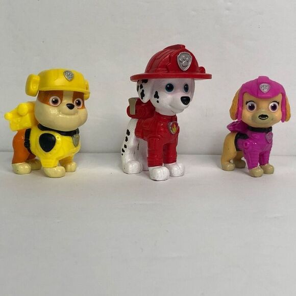 paw patrol rubble marshall skye action figures heads turn 2 inch replacements - Picture 1 of 7